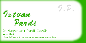 istvan pardi business card