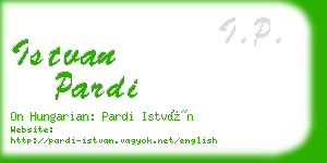 istvan pardi business card